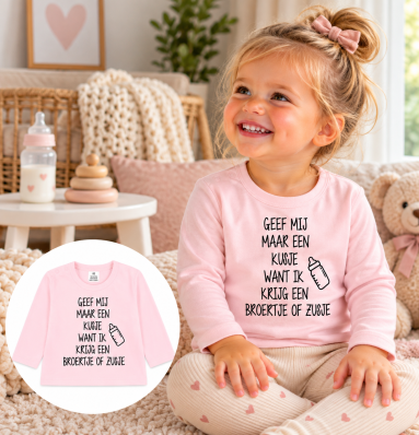 shirtje, tekst, zwangerschap, broertje, zusje, kusje